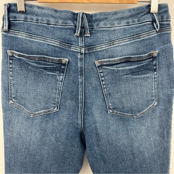 Good American Good Legs Stovepipe Distressed Jeans GLC1380T BLUE673 Size 15 - Picture 6 of 11